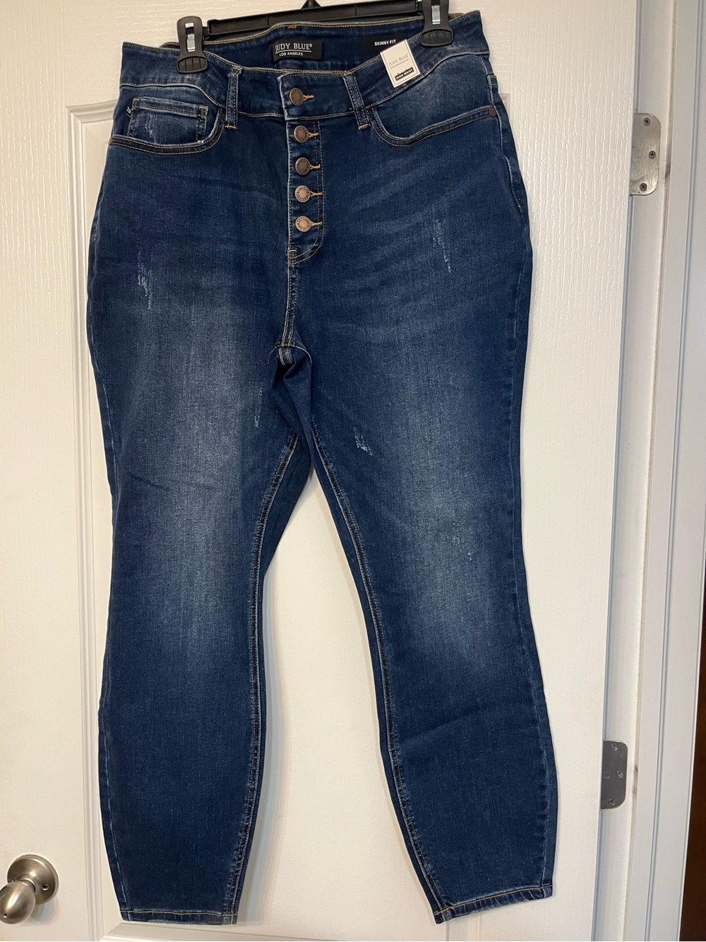 Judy Blue Slim Fit Dark Wash High-Rise Button-Fly Skinny Jeans Size 16W